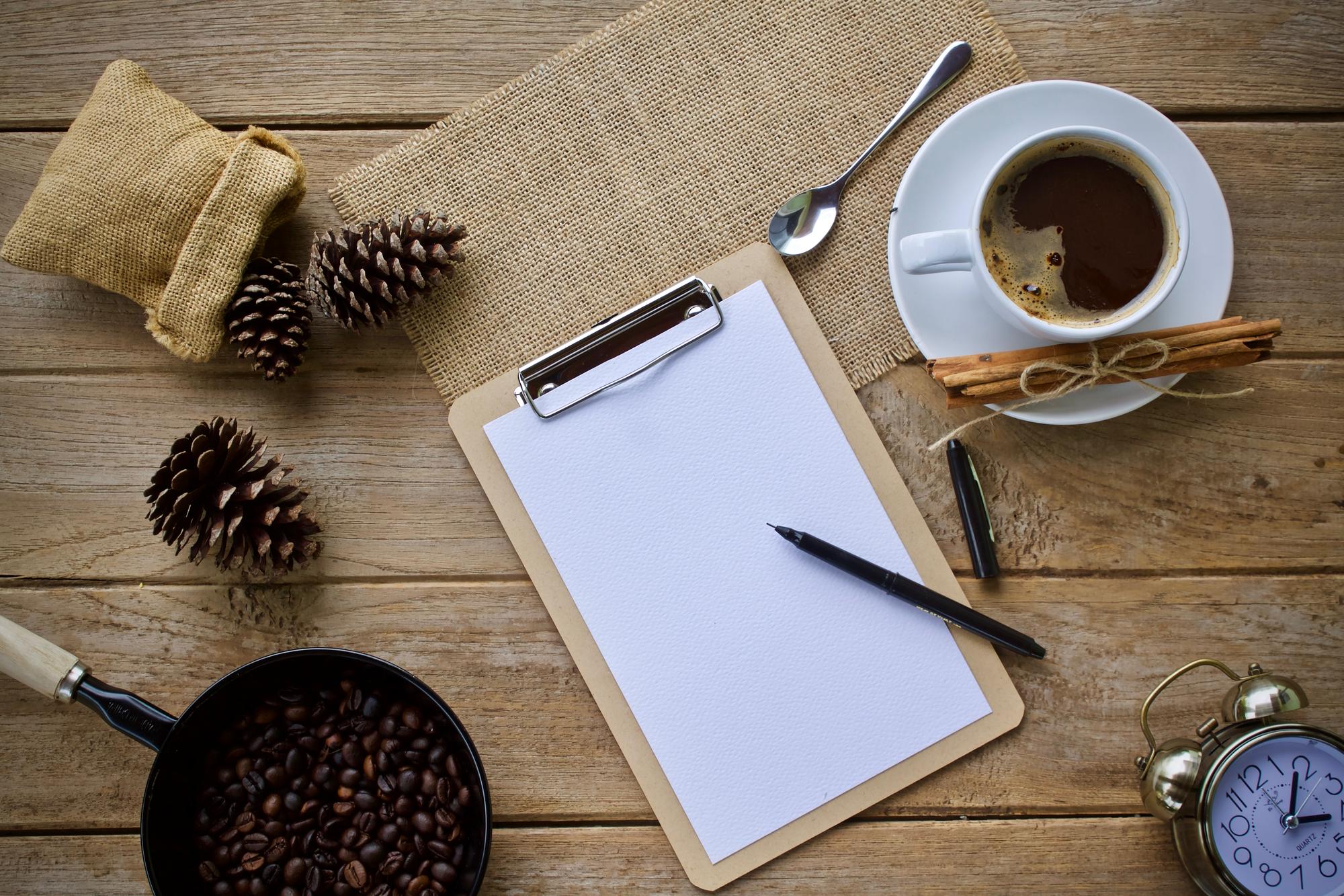 Notepad with menu notes